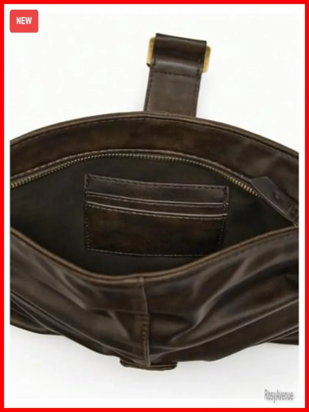 Y2K Faux Leather Ruched Hobo Shoulder Bag Punk Vintage Handbag